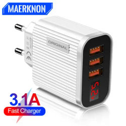 Chargeur USB 5V 3.1a à 3 ports adaptateur mural universel charge rapide pour téléphone portable