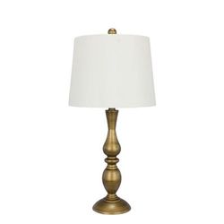 Antique Brass (Painted) Metal 27" Table Lamp by Fangio Lighting in Brass
