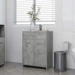 vidaXL Armadio da Bagno Grigi Cemento 60x33x80 cm in Truciolato