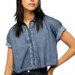 Free People Tops | Free People Weekend Rush Xs Navy Bnwt | Color: Blue | Size: Xs