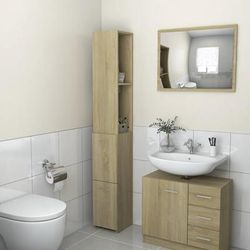 vidaXL Armadio da Bagno Rovere Sonoma 25x25x170 cm in Truciolato