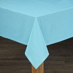 Wide Width AMETHYST TABLECLOTHS by LINTEX LINENS in Turquoise (Size 60" W 84" L)