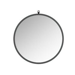 Haylo Black 28 Framed Round mirror with hook - A&E Bath and Shower MF-R-28-BM-2