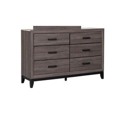 Laura Foil Grey Dresser - Global Furniture USA LAURA-FOIL GREY/MARBLE-D