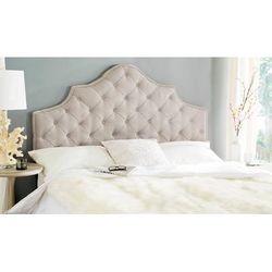 AREBELLE TAUPE TUFTED HEADBOARD SILVER NAIL HEAD (QUEEN) - Safavieh MCR4036A