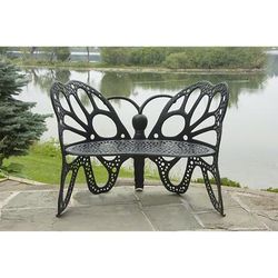 Butterfly Bench Black by Flowerhouse in Black