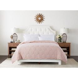 Honeycomb Down Alternative Blanket, Blush/Mustard by St. James Home in Pearl (Size TWIN)