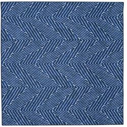 Washable Fuller Blue/Ivory Rug by Linon Home Décor in Blue