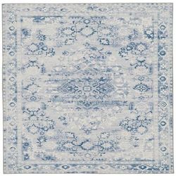 Washable Harris Grey/Ivory Rug by Linon Home Décor in Grey
