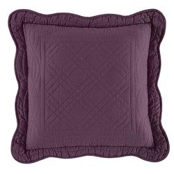 Florence Euro Sham by BrylaneHome in Plum (Size EURO)