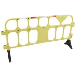 barrière plastique avec pieds - 2000mm jaune