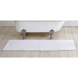 Lux Collections Bath Mat Rug 20" X 60" Runner by Better Trends in White