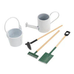 Miniatures "outils de jardinage" en métal, 5 pièces