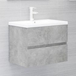 vidaXL Mobile Sottolavabo Grigio Cemento 60x38,5x45 cm in Truciolato