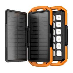 ToughTested 10,000mAh Dual Solar Switchback Power Pack with LED Light Panel TT-PBW-SB1