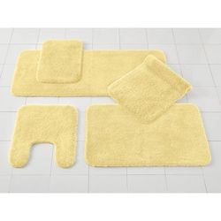 Wide Width The Elegance Bath Rug Collection - Bath Rug by BrylaneHome in Yellow (Size 24" W 40" L)