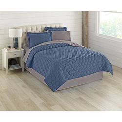 BH Studio Reversible Quilt by BH Studio in Blue Smoke Dark Gray (Size TWIN)