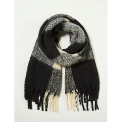 Lucky Brand Buffalo Check Recylced Blanket Scarf - Women's Accessories Scarves Scarf Bandana in Black