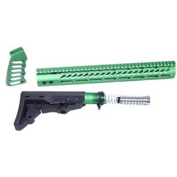 Guntec USA AR-15 Ultralight Series Complete Furniture Set Anodized Irish Green ULTRA-SET-IG