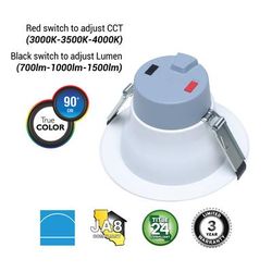 "6" 3CCT Selectable LED Commercial Downlight Dim ES - Euri Lighting DLC6C-18W103swej"
