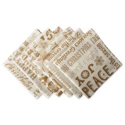 Gold Christmas Collage Napkin, Set of 6 by DII in Gold