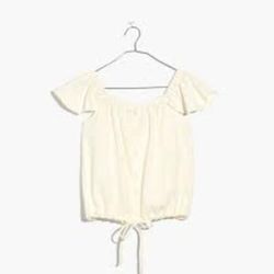 Madewell Tops | Madewell Texture And Thread Off The Shoulder Top! | Color: Cream | Size: M