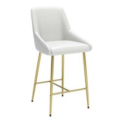 Madelaine Counter Chair White - Zuo Modern 109378