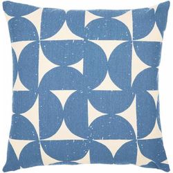 Iguig 13"L x 20"W Modern Pillow plush Cotton Dark Blue/Oatmeal/Light Beige/Beige/Navy Lumbar Pillow - Boutique Rugs