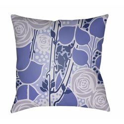 Wamac 20" Square Traditional Pillow plush Dark Blue/Lavender/Navy Outdoor Throw Pillow - Boutique Rugs