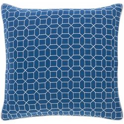 Kisumu 20" Square Traditional Pillow plush Cotton Blue/White Throw Pillow - Boutique Rugs