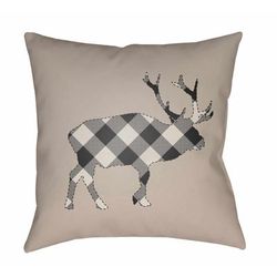Seydiler 20" Square Cottage Pillow plush Light Gray/Taupe/Gray/Dark Gray/Multi Brown/Warm Gray/Khaki/Light Silver/Metallic Silver/Tan Outdoor Throw Pillow - Boutique Rugs