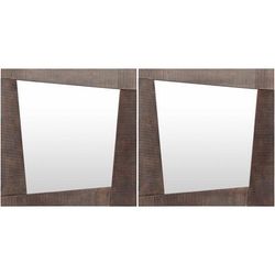 Pidigan 19"H x 19"W x 1"D, 19"H x 19"W x 1"D Rustic Home Decor Black/Metallic Copper Accent Mirror - Boutique Rugs