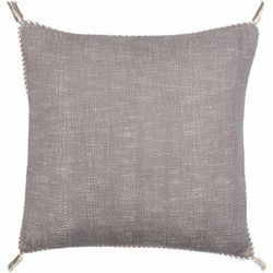 Gebze 22" Square Cottage Pillow plush Cotton Cream/Gray Lumbar Pillow - Boutique Rugs
