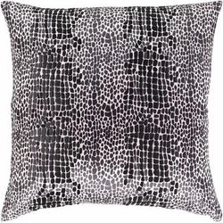 Yakuplu 20" Square Modern Pillow plush Black/Pale Pink Throw Pillow - Boutique Rugs