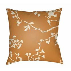 Fethiye 20" Square Traditional Pillow plush Burnt Orange/Cream Outdoor Throw Pillow - Boutique Rugs