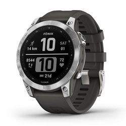 Garmin fenix 7 GPS Watch GPS Watches Silver with Graphite Band