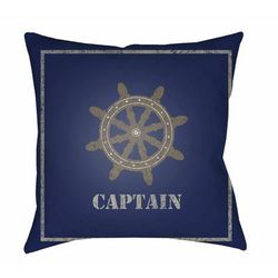 Suluova 18" Square Coastal Pillow plush White Tonal/Ink/Gray/Dark Gray/Medium Gray/Marine Blue/Midnight Blue/Silver/Silver Gray Outdoor Throw Pillow - Boutique Rugs
