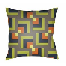 Igbaras 18" Square Modern Pillow plush Brown/Dark Blue/Olive/Orange/Navy Outdoor Throw Pillow - Boutique Rugs