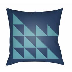 Brookridge 22" Square Modern Pillow plush Aqua/Dark Blue/Navy Outdoor Throw Pillow - Boutique Rugs