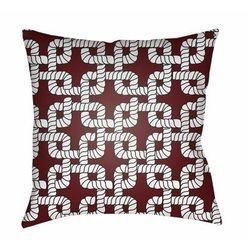 Rendon 18" Square Coastal Pillow plush Off White/Dark Plum/Multi Brown/Smoke/Gray/Light Silver/Chocolate Brown/Eggplant/Dark Purple Outdoor Throw Pillow - Boutique Rugs