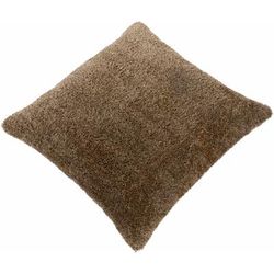 Mertzon 27" Square Modern Dark Brown/Light Beige/Medium Gray Throw Pillow - Boutique Rugs