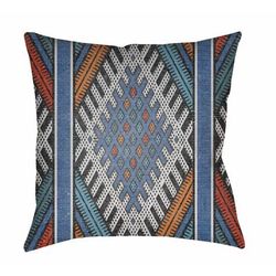 Cheval 26" Square Rustic Pillow Moroccan Plush Ink/Off White/Nutmeg/Silver Blue/Medium Brown/Light Silver/Slate Blue/Charcoal/Beetle Blue/Slate Outdoor Lumbar Pillow - Boutique Rugs