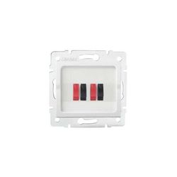 Kanlux - Double Prise Haut-parleur Encastrable logi Blanc