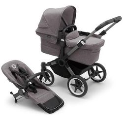 Bugaboo Donkey 5 Mono Complete Single-to-Double Stroller Bundle - Graphite / Grey Melange / Grey Mel