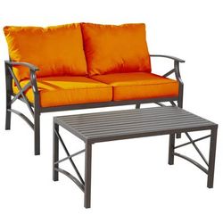 Luxi 2 Pieces Outdoor Conversation Set by Saint Birch in Orange