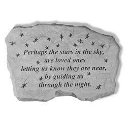 Pehaps The Stars In The Sky Garden Memorial Accent Stone by Kay Berry in Grey