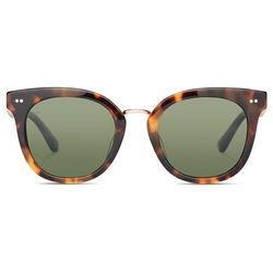 TOMS Women's Sunglasses Cecilia Blonde Tortoise Bottle Green Polar Lens