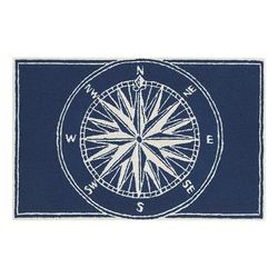 Compass Door Mat - 60" x 91", Gray - Frontgate