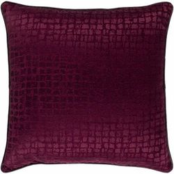 Lina 18" Square Modern Pillow plush Burgundy/Dark Brown Throw Pillow - Boutique Rugs