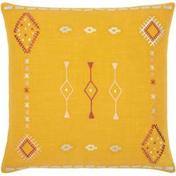 Devi 22" Square Pillow Moroccan Plush Cotton Burgundy/Dusty Pink/Mustard/Pale Blue/White Throw Pillow - Boutique Rugs